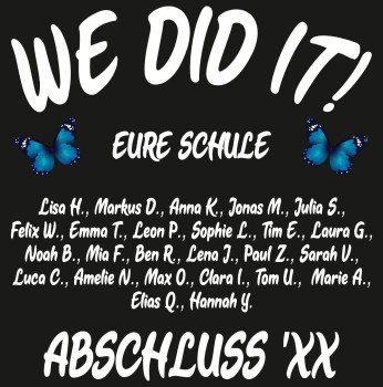 Preview: We Did It! - Abschluss Namensliste - dunkel